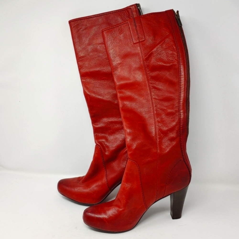 Frye Red Heeled Boots - Picture 2 of 7